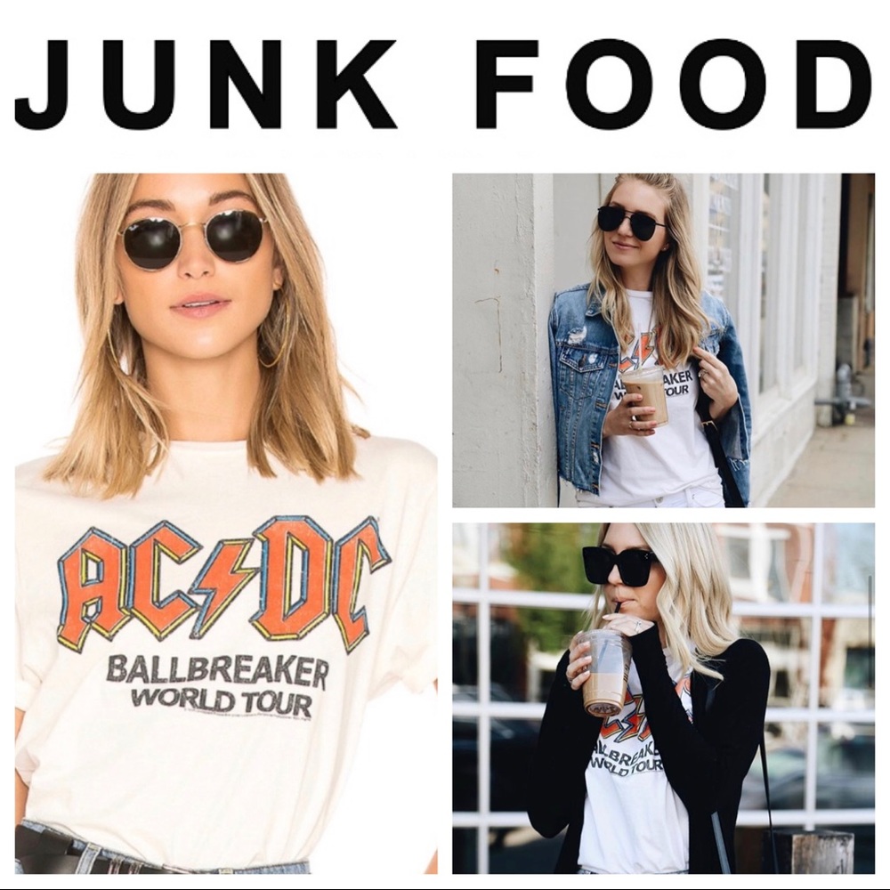 Junk Food AC/DC Ballbreaker Oversized World Tour Shirt - medium